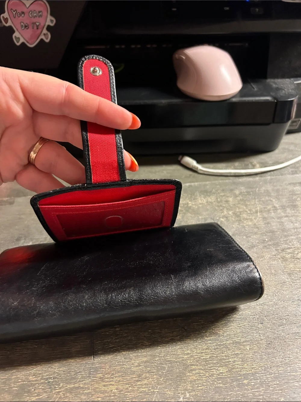 HOBO Classic Black Leather Snap Wallet